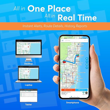 Optimus 2.0 GPS Tracker for Vehicles, Assets, People - 4G LTE - Real-Time GPS Tracking Device - Instant Alerts