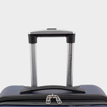 Travelers Club Chicago Hardside Expandable Spinner Luggages, Navy Blue, 5 Piece Set, TCL-77995-410