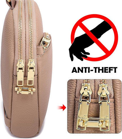 INICAT RFID Blocking Sling Bag,Anti Theft Crossbody Bags for Women,Travel Gifts Cross Body Purses Vegan Leather