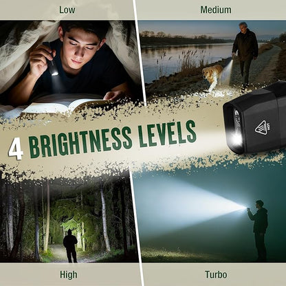 Mossy Oak Rechargeable EDC Flat Flashlight 1200 Lumens, Pocket Work Light with Magnetic Base, UV & White Light Combo, Waterproof LED Inspection Light for Work and Home - Idea Christmas Gift for Men