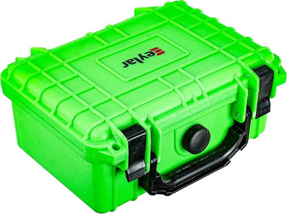 Eylar Protective Hard Case Water & Shock Proof w/Foam TSA Approved 8.12 inch 6.56 inch 3.56 inch (Neon Green)
