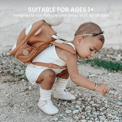 Lulyboo Toddler Harness Backpack with Detachable Leash, 5 Pockets & Insulated Lunch Bag - Safe & Stylish Kids Backpack for 1-7 Years, Animal Themed, Lightweight, Durable Travel & Outdoor Safety Gear