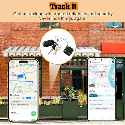 2025 New Android Air Tracker Tags-4 Pack for Both iOS & Android Phones, Dual System Bluetooth Tracker Compatible with Apple Find My (iOS) & Google Find Hub (Android) Device for Luggage, Keys, Backpack