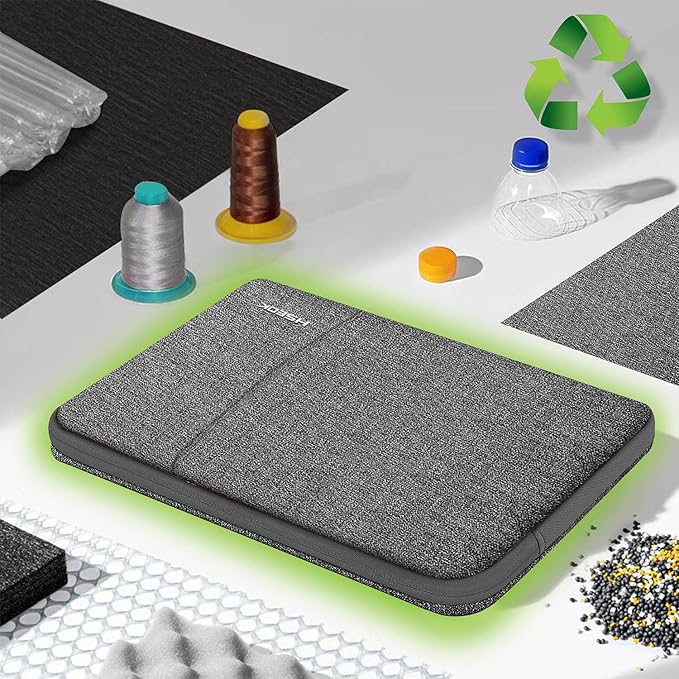 Slim Laptop Case 13.3 14 inch Sleeve, Rainproof & Shockproof Carrying Case for Notebooks Compatible with MacBook Pro 14" and All Models 13.3" MacBook Air/Pro, Most Popular 13"-14" PC,Dark Gray