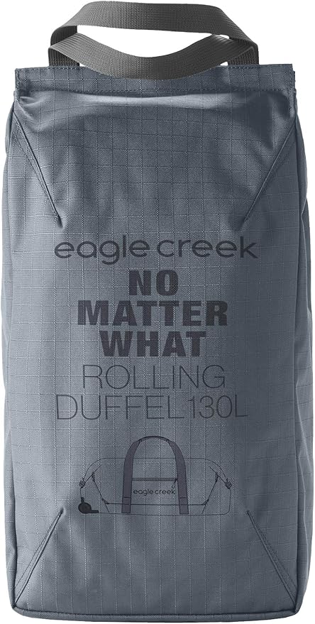 Eagle Creek No Matter What Rolling Duffel - Durable Rolling Bag for Travel - Adjustable Shoulder Strap - Heavy Duty Wheels - Lockable Zippers - Multiple Carry Options - 130L - Smoke