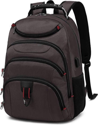 Boavan Laptop Backpack for men, 15.6 inch Laptop Bag with USB Port, Waterproof Travel Work Backpack Purse, Anti-Theft Teacher Nurse Doctor Casual Bookbags Office Business backpack,Coffee