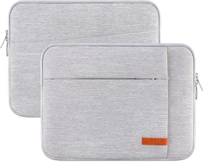 Lacdo Laptop Sleeve Case for 14-inch MacBook Pro M5/M4/M3/M2/M1 Chips Pro Max A3434 A3112 A3401 A3185 A2992 A2918 2025-2021, Water-Resistant Computer Bag MacBook Bag Case with Accessory Pocket, Gray