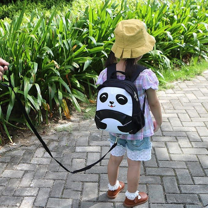 yodo Kids Insulated Toddler Backpack with Safety Harness Leash and Name Label - Playful Preschool Lunch Boxes Carry Bag, Panda