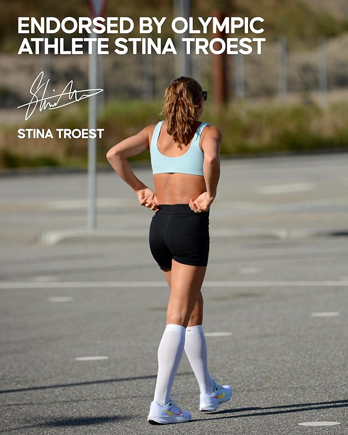 DANISH ENDURANCE 21-26 mmHg Compression Socks | Graduated Support & Faster Recovery | Running & Travel | Unisex 1 Pack