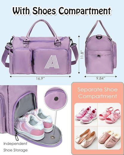 Gifts for 3 4 5 6 7 8 9 10 11 12 13 Year Old Girls, Sports Gym Bag for Kids Girls Boys, Travel Duffel Bag, Daughter Gifts from Mom, Girls Women Teacher Gifts