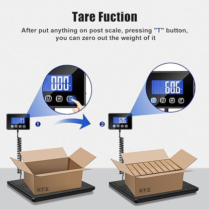 Shipping Scale, 660lbs Heavy Duty Digital Luggage Scale for Packages, 0.35oz High Accurate Postage Scale for Small Business, Warehouse, Home Use, Battery & Charging Cable Include