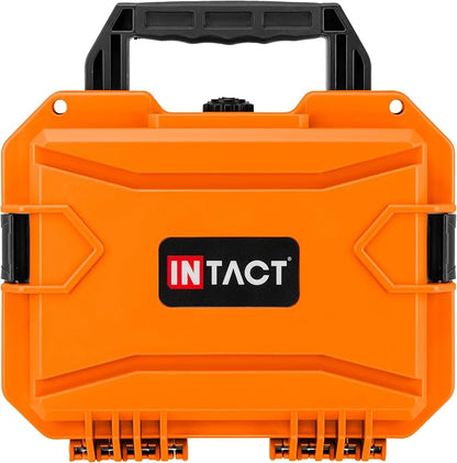 Eylar 11.8" Intact Series Compact Hard Camera Case, Lightweight and Durable Stacker Design with Foam (Orange)