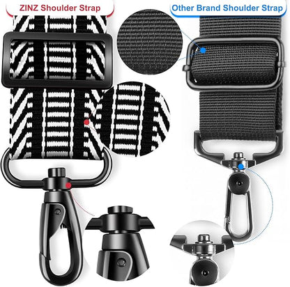 ZINZ 60" Universal Strap with Ultra-thick Fixed Breathable Pad - Adjustable Heavy-duty Shoulder Strap for Laptop, Crossbody, Luggage, Gym Bag, Camera Bag and More - TH01B03