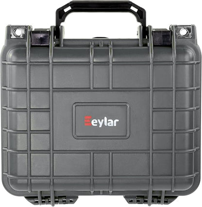 Eylar Small 10.62" Gear, Equipment, Hard Camera Case Waterproof with Foam TSA Standards (Gray)