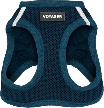 Best Pet Supplies Voyager Step-in Air Harness - All Weather Mesh, Reflective, No Pull Harness for Dogs, Cats - Secure with Hook & Loop Fastener, Buckle, Double D-Rings - Blue, XS