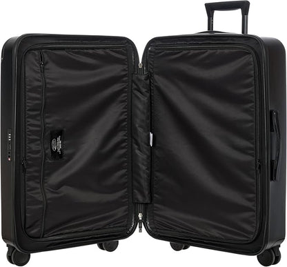 Bric's Amalfi Lightweight Hard Shell Suitcase – Expandable Checked Luggage with Water-Repellent Zip, Smooth 360° Wheels & TSA Lock - 27 Inch, Black