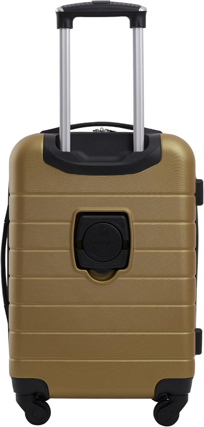 Wrangler Smart Luggage Set with Cup Holder and USB Port, Wood Thrush, 2 Piece