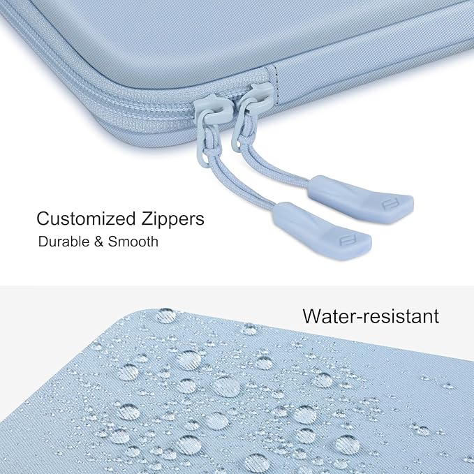 FINPAC Hard Laptop Sleeve Case for 15.3 inch MacBook Air M4 A3241 M3 A3114 M2 A2941 2025 2024, 16.2 inch MacBook Pro M4/M3/M2/M1 Pro/Max, Waterproof Case for Surface Laptop/Book, Ice Blue
