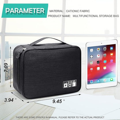 Electronics Organizer Travel Cable Organizer Bag Waterproof Portable Digital Storage Bag Electronic Accessories Case Cable Charger Organizer Case