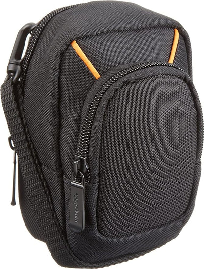 Amazon Basics Large Point and Shoot Camera Case, Interior Dimension 5.2 x3.2 x1 inches, Black, Solid
