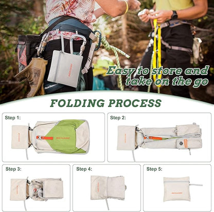 15L Small Hiking Backpack for Men Women Foldable Packable Back Pack Ultralight Hiking Daypack for Travel Camping Outdoor, Beige Green