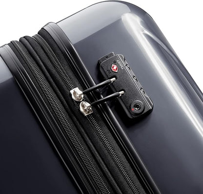 DELSEY PARIS Helium Aero Hardside Expandable Luggage with Spinner Wheels, Titanium, Carry-On 21 Inch