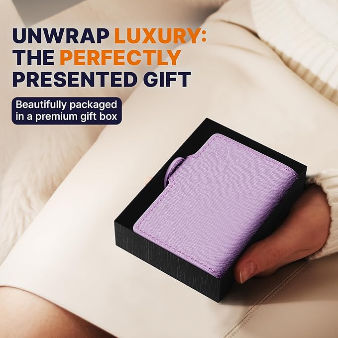 Conceal Plus Small RFID Wallet for Women, Slim RFID Blocking Credit Card Holder Womens Wallet, Smart Pop Up Minimalist Card Case, Holds 4-6 Cards Plus Cash & ID, Compact Travel Wallet 3.25"x2.5"x.5