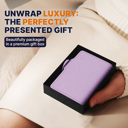 Conceal Plus Small RFID Wallet for Women, Slim RFID Blocking Credit Card Holder Womens Wallet, Smart Pop Up Minimalist Card Case, Holds 4-6 Cards Plus Cash & ID, Compact Travel Wallet 3.25"x2.5"x.5