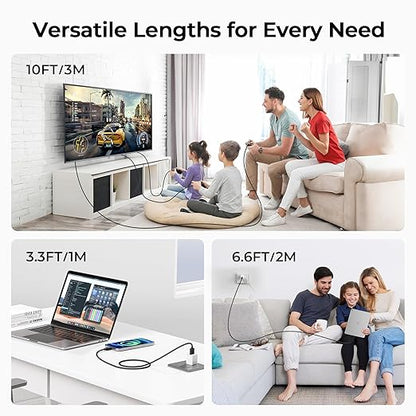 Basesailor for iPad Mini 7 Charger Cable 6.6FT 2 Pack,USB Type C Charging Power Cord for iPad Pro 10th Air 4th 5th Mini 6th,Samsung Galaxy S25 S24 S23 S22 Note 20,Moto Z4 G7 G9 Play,Steam Deck,AirPods