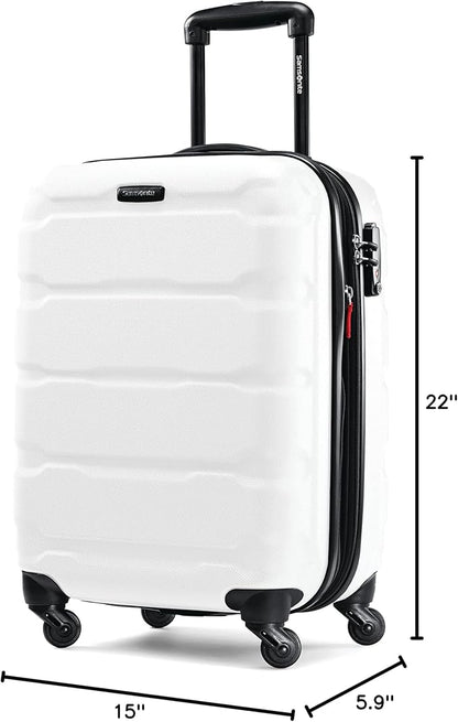 Samsonite Omni PC Hardside Expandable Luggage with Spinner Wheels, Carry-On 20-Inch, White