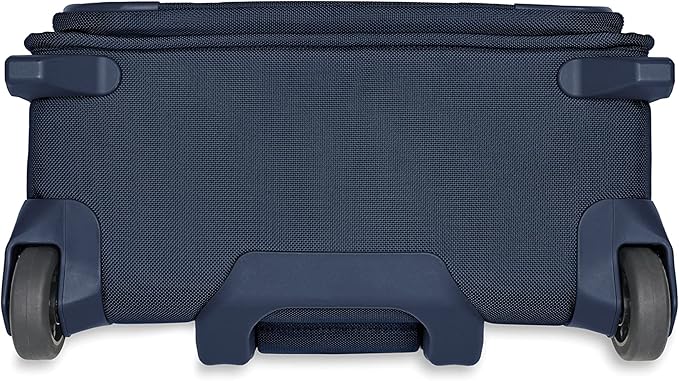Briggs & Riley 2-Wheel Cabin Bag - Carry On Luggage for Travel, Suitcases with Wheels, Softside Rolling Bag for Men & Women, Interlocking Handle, Self-Repairing Zipper - Baseline Collection, Navy