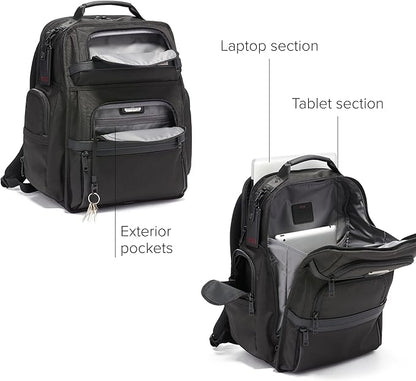 TUMI - Alpha Brief Pack - Men's Laptop Backpack with Padded Adjustable Straps - Fit up to 15" Screen - 17.0" X 12.0" X 8.0" - Black