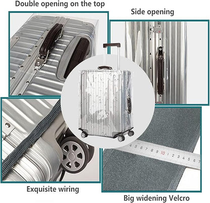 24 Inch Clear PVC Luggage Cover Protectors Suitcase Covers for Luggage Thickened suitcase protective cover for Wheeled Suitcase Suitable for 24"