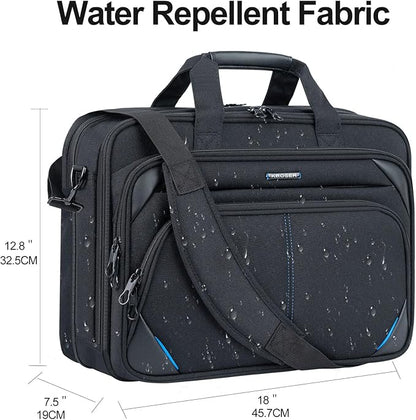 KROSER Laptop Bag 17.3 Inch Premium Laptop Briefcase, Expandable Laptop Shoulder Messenger Bag Durable Computer Case