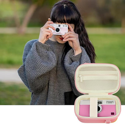 Leayjeen Digital Camera Case Compatible with KODAK EKTAR H35 H35N Half Frame Film Camera，Storage Holder Organizer for Kodak Ultra F9 M35 M38 Paper Shoot Camera-Pink(Case Only)