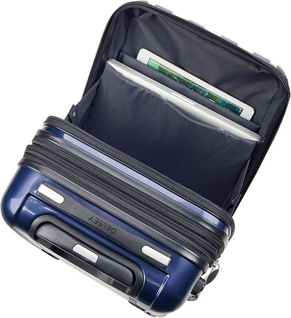 DELSEY PARIS Helium Aero Hardside Expandable Luggage with Spinner Wheels, Blue Cobalt, Carry-On 19 Inch