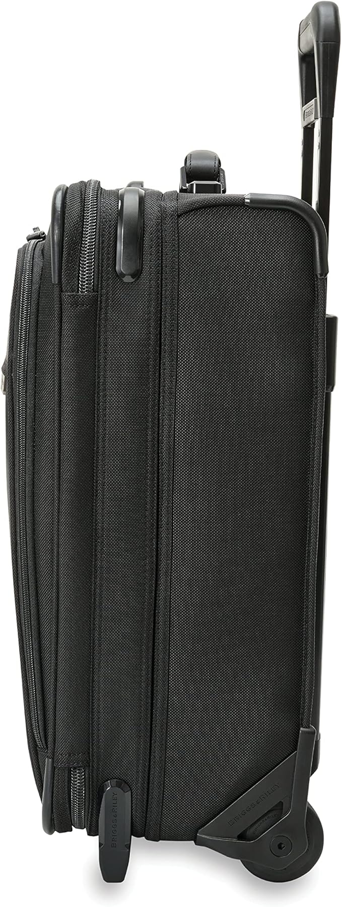 Briggs & Riley Global 2-Wheel Expandable Carry On - Luggage for International Travel, Suitcases with Wheels, Softside Rolling Bag for Men & Women, Self-Repairing Zipper - Baseline Collection, Black