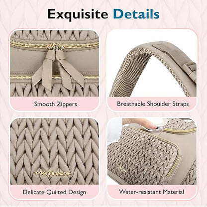 mommore Diaper Bag Small Diaper Backpack Stylish Baby Backpacks Travel Mini Maternity Bags with Insulated Pockets, Changing Pad, Stroller Straps