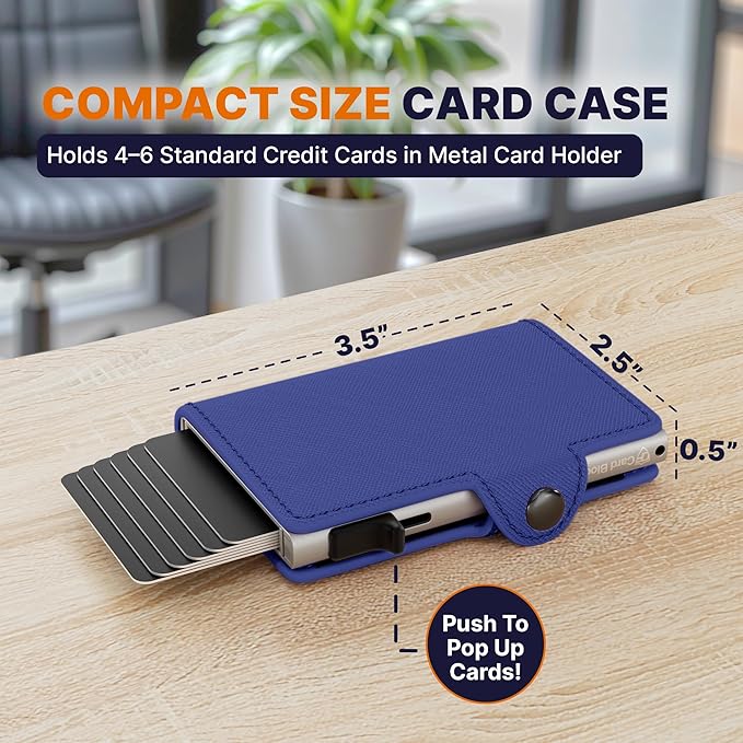 Conceal Plus Small RFID Wallet for Women, Slim Compact RFID Blocking Credit Card Holder Womens Wallet, Smart Pop Up Minimalist Card Case, Holds 4-6 Standard Cards Plus Cash & ID, Compact Travel Wallet