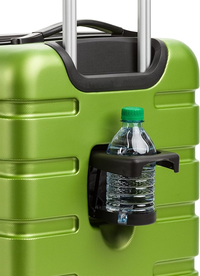 SwissGear 7366 Signature Hardside Expandable Luggage with Spinner Wheels, TSA Lock, Cup-Holder, Green, Carry-On 19-Inch