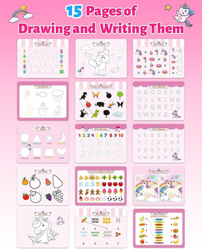 Benresive Montessori Busy Book for Toddlers 3-5, Preschool Learning Activities, Tracing Activity Coloring Books for Kids Ages 3-5, Educational Toys Gifts, Autism Sensory Travel Toys for Toddlers