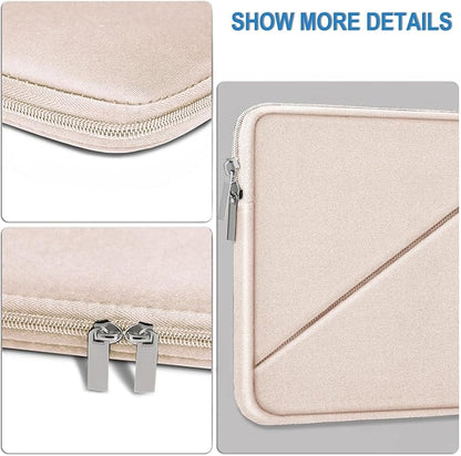 Laptop Sleeve 15.6 inch, Traveling Carrying Computer Bag with Zippered Pocket, Shockproof Protective Laptop Case Compatible for Apple Notebook, HP, Dell, Acer, Asus, Lenovo, Pink