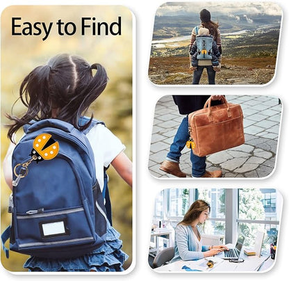Leather Keychain Case Holder Compatible with Apple AirTag, GPS Airtag Keychain Finder Tracker with Key Ring, Anti-Scratch Protective Air Tag Cover