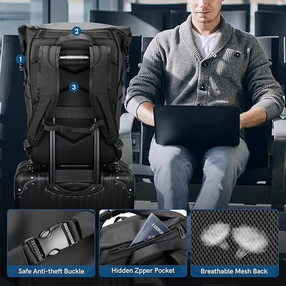 Kingsons Travel Backpack for Men Women Carry on Backpack Waterproof Lightweight Hiking Backpacks with Multi-Pockets, Large Capacity Casual Daypack 15.6inch Laptop Backpacks for Travel Business Flight
