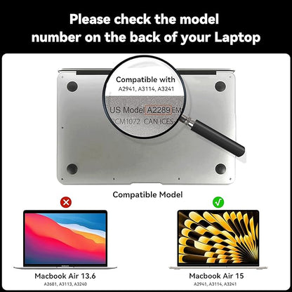 IPROKKO 360° Privacy Screen MacBook Air 15 inch (2023, 2024, 2025,M2,M3,M4),Matte Anti Glare Blue Light 15" Mac Scratch Resistant Laptop Screen Protector Filter