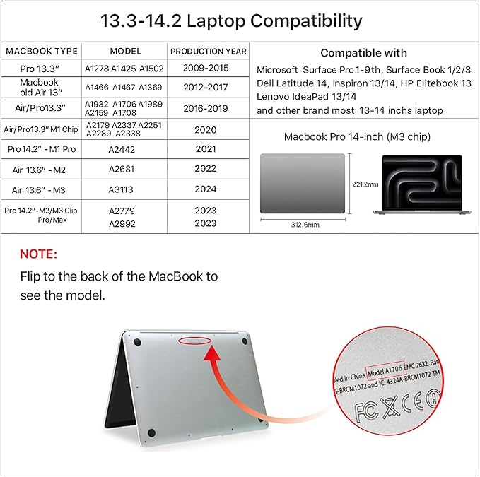 Top Grain Leather 14.2" Slim Laptop Bag Case, Envelope Style, Removable Wristlet & 3 Pockets, Fits MacBook Pro 14 Inch 2021 2022 M1 Pro/M1 Max A2442 & Other Laptop, Black Coffee 14.2 Inch