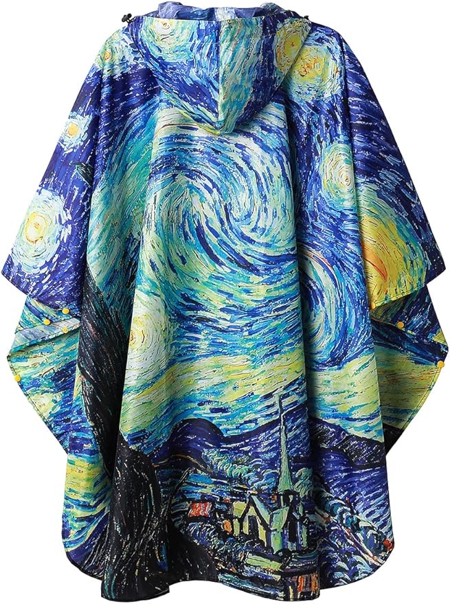 SaphiRose Unisex Rain Poncho Waterproof Raincoat Hooded for Adults Women with Pockets