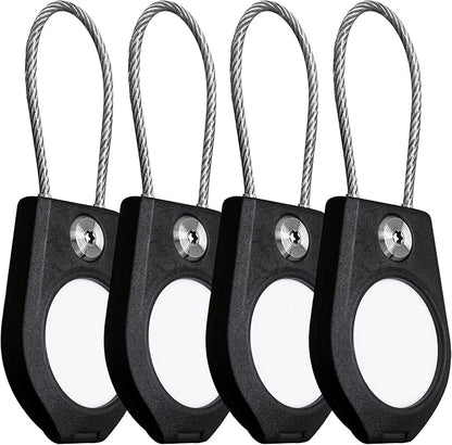 TagVault™ AirTag Security Cable (4 Pack) - The Secure AirTag Wire Cable Holder | Machined Torx Screw, Waterproof, Compact | Great for Luggage, Keys, Backpacks & More | Elevation Lab