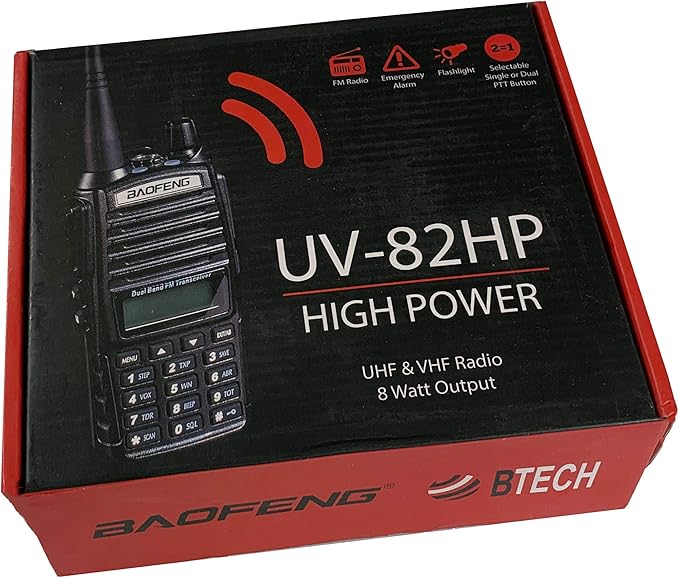 BaoFeng UV-82HP (Blue) High Power Dual Band Radio: 136-174mhz (VHF) 400-520mhz (UHF) Amateur (Ham) Portable Two-Way