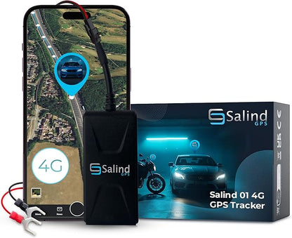 Salind 01 4G - Version 2026 - Wired GPS Real-Time Tracker (9-75V) - GPS Car Tracker Device with App Notification & Multiple Alarms - Vehicle Security for Car Motorcycles Vans - Subscription Required